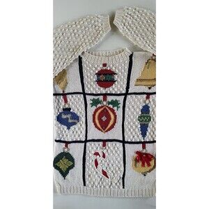 Women’s Small Hand Knitted Jennifer Reed Concept Christmas Sweater